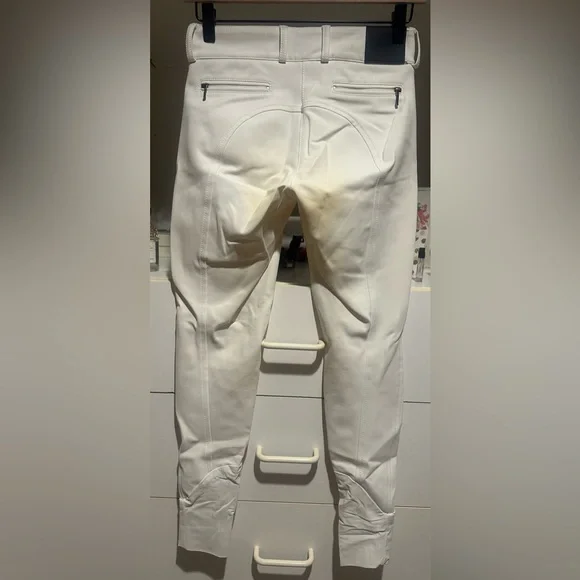 Iago Italia Equestrian Riding Show Breeches, White, Size 24, Good Condition - Picture 5 of 14